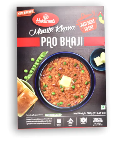 HALDIRAM'S MINUTE KHANA Pao Bhaji 10.59 OZ
